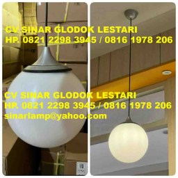 Lampu Taman Bulat Gantung Polyteline Diameter 30cm dan 40cm